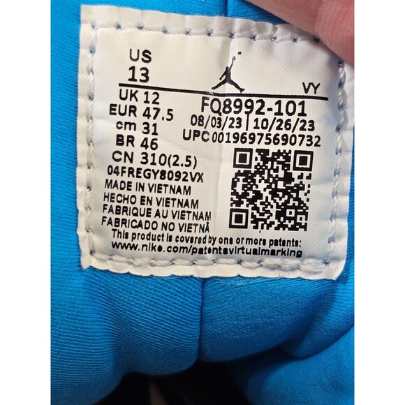 Air‎ Jordan 9 Retro Powder Blue High Top Basketball Shoes Sneakers Men's 13 EUC - Picture 7 of 8